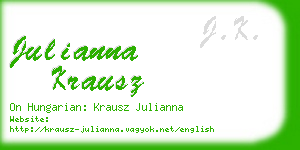 julianna krausz business card